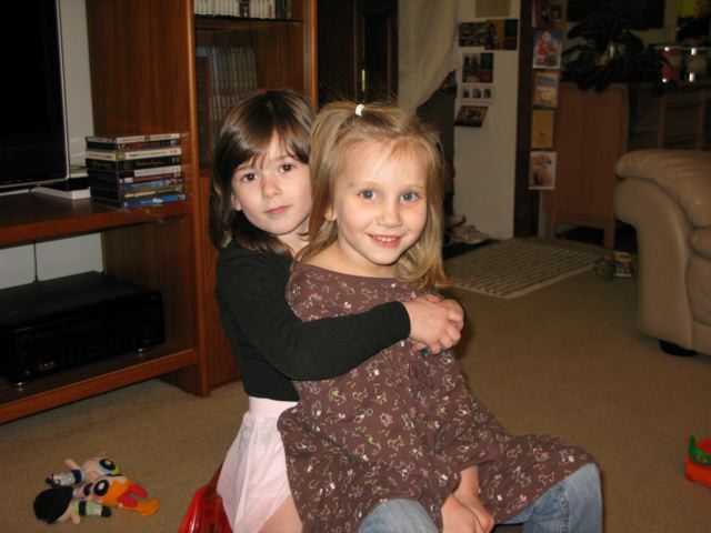 [Colette and Charlotte, Christmas 2009]